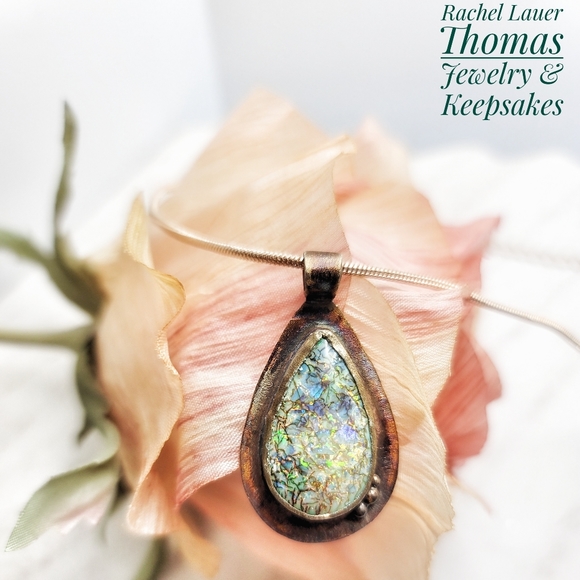 Sterling opal necklace